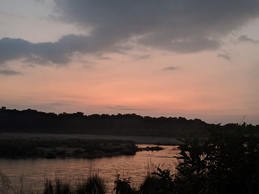 Sunset in Chitwan National Park Nepal Backpacking to Nepal