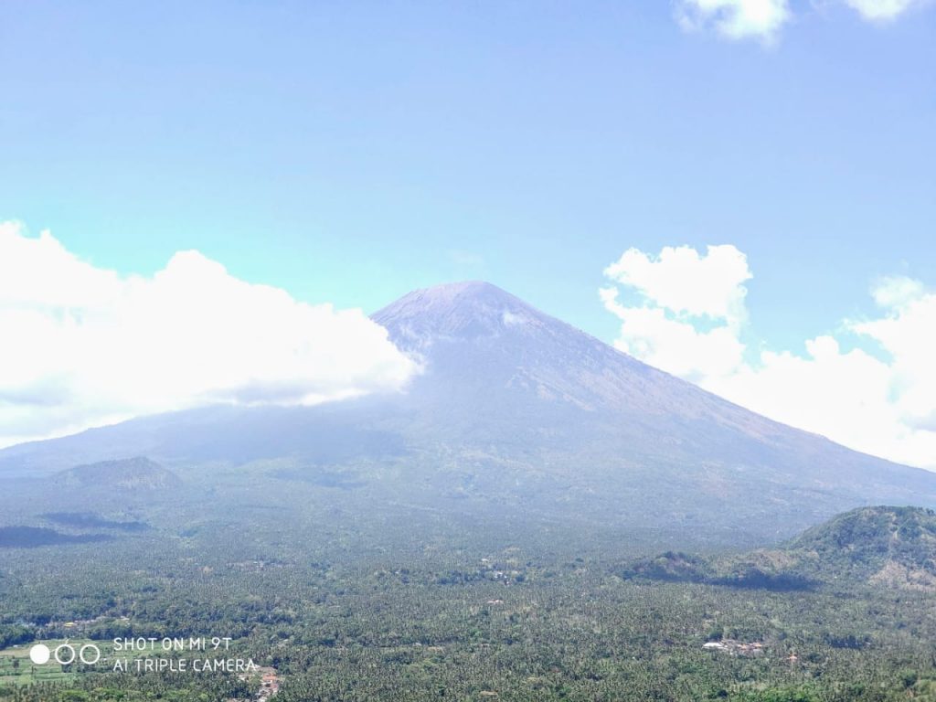 Mount Agung view in Bali travel blog