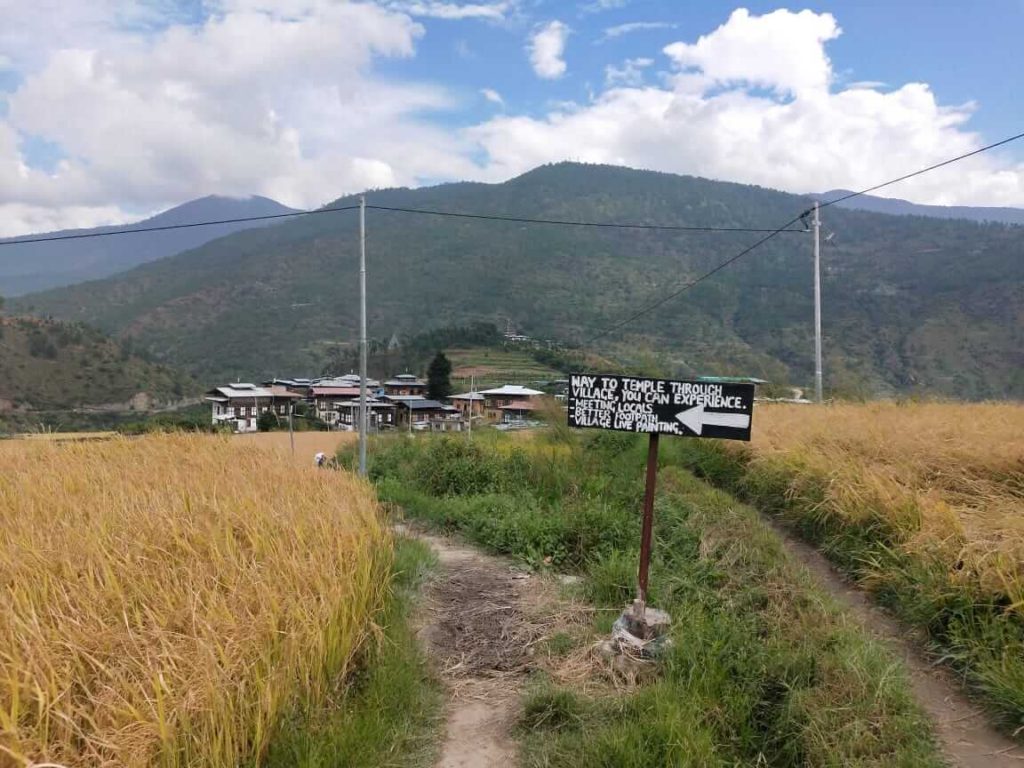 Sopsakha Village route to Chimi lhakhang
