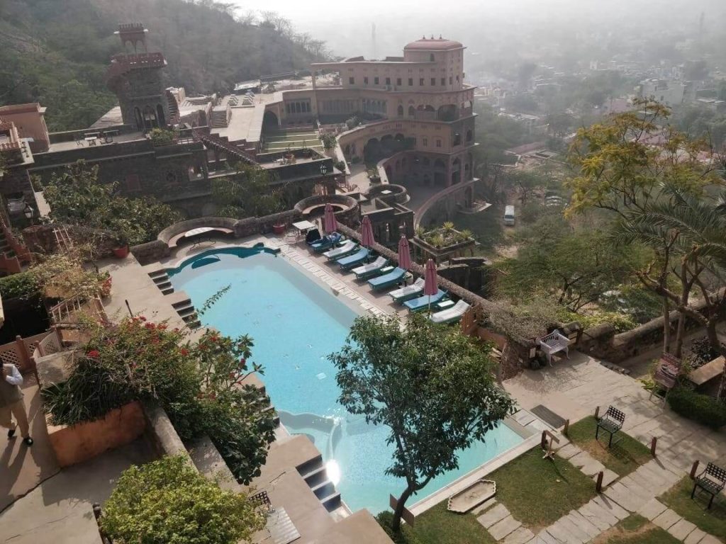 View from our room at Neemrana Fort Palace