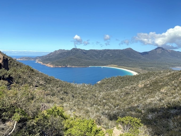 Wineglass Bay hiking trail in Tasmania is one of the best hiking trails in Oceania