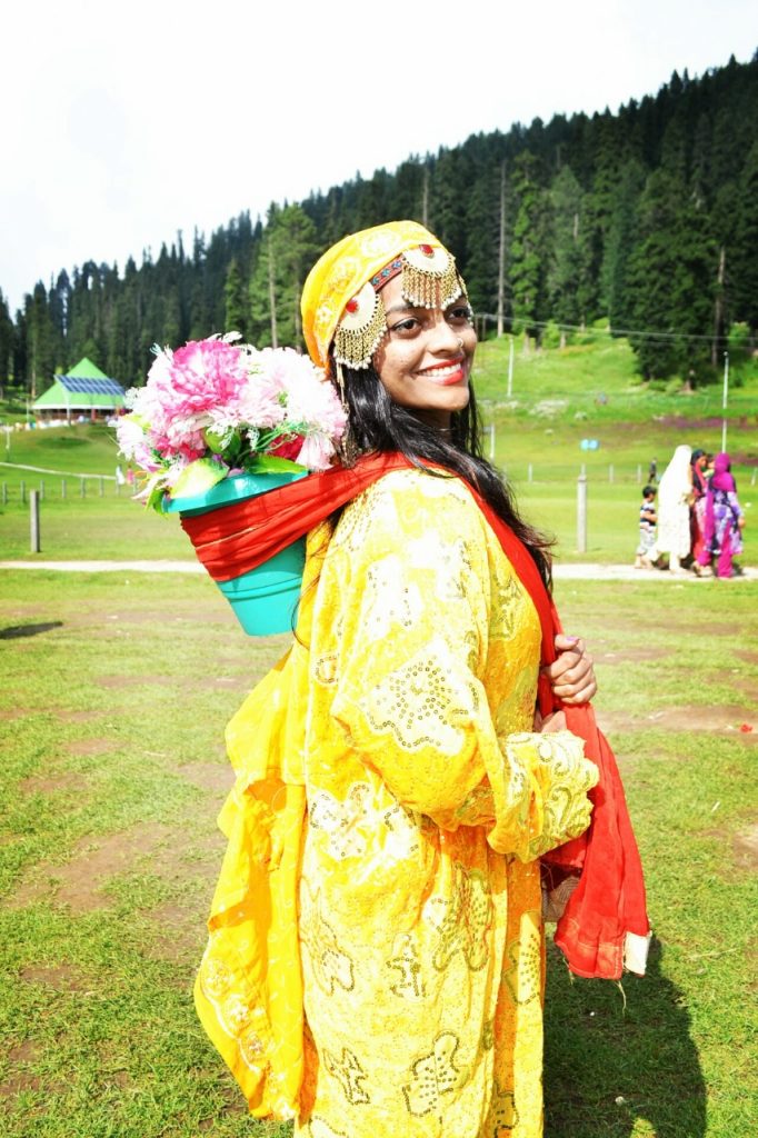 Kashmiri dress in Gulmarg