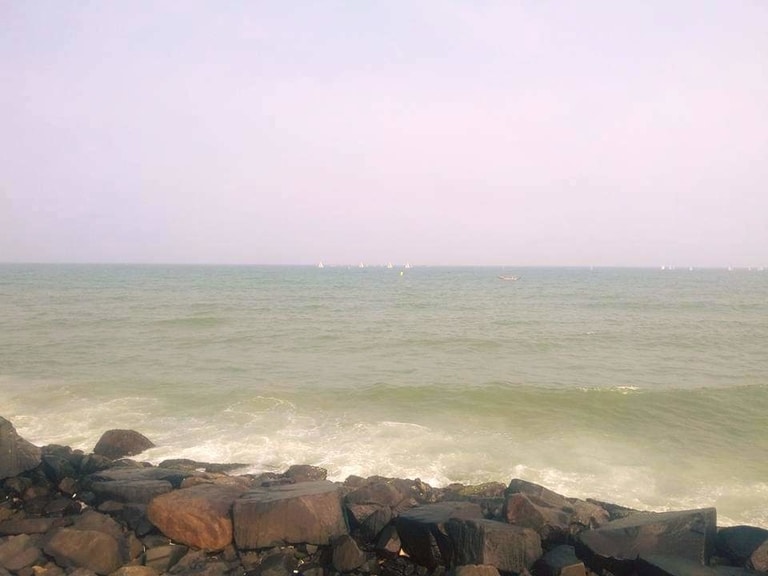 Rock beach in pondicherry