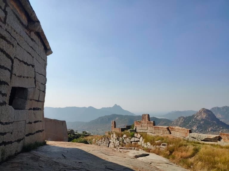 A view from top of Gudibande fort